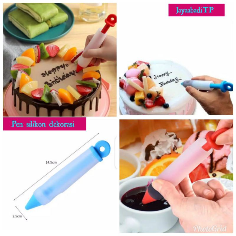 Pen hias dekorasi cake/Pen silikon dekorasi cake tart