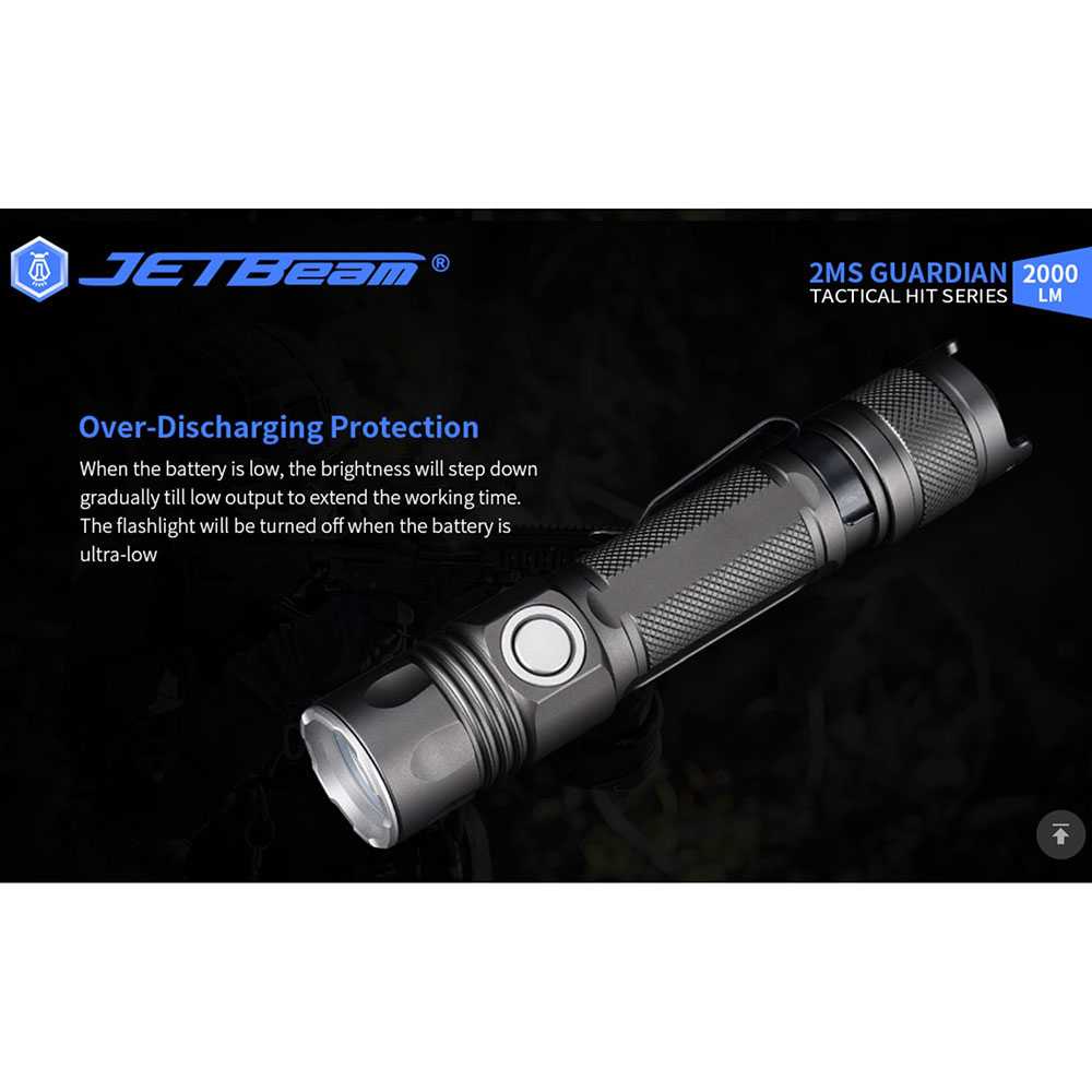 IDN TOOLS - JETBeam 2MS Guardian Flashlight Senter Tactical LED XHP35 2000 Lumens