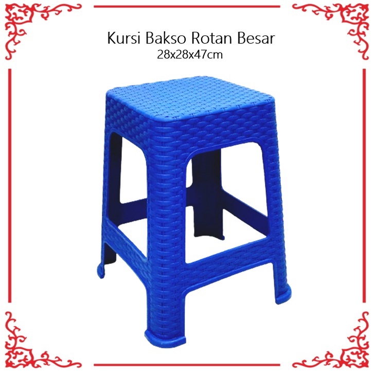 Kursi Bakso / Kursi Rotan Duduk Besar