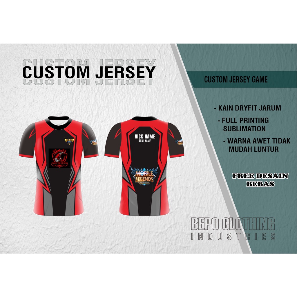 CUSTOM JERSEY GAME -MOBILE LAGEND ,FREE FIRE