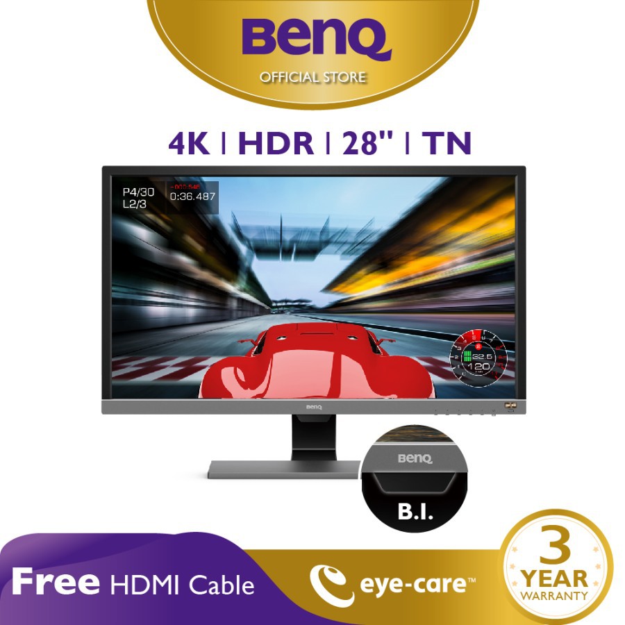 BenQ EL2870U - 28 inch 4K UHD HDR 1ms Gaming LED Eye Care Monitor