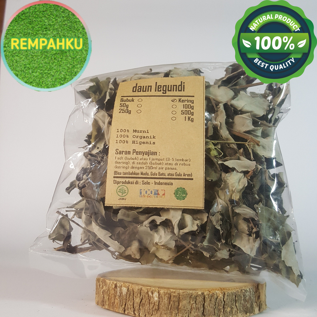 

DAUN LEGUNDI KERING 500 GRAM - Vitex Trifolia - MURNI - JSR - RE