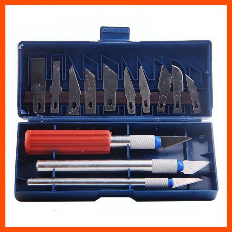 

PISAU UKIR SET 13PCS / ART KNIFE / WOOD CRAFTING / PISAU UKIR CUTTER PEN / ALAT KERAJINAN TANGAN