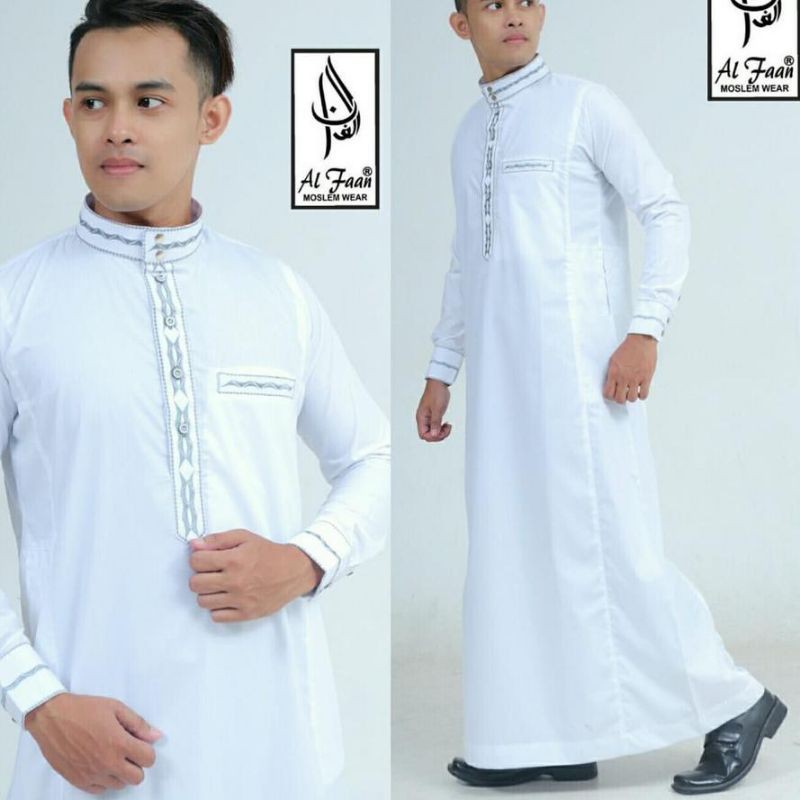promo jubah Al faan exclusif khusus warna putih