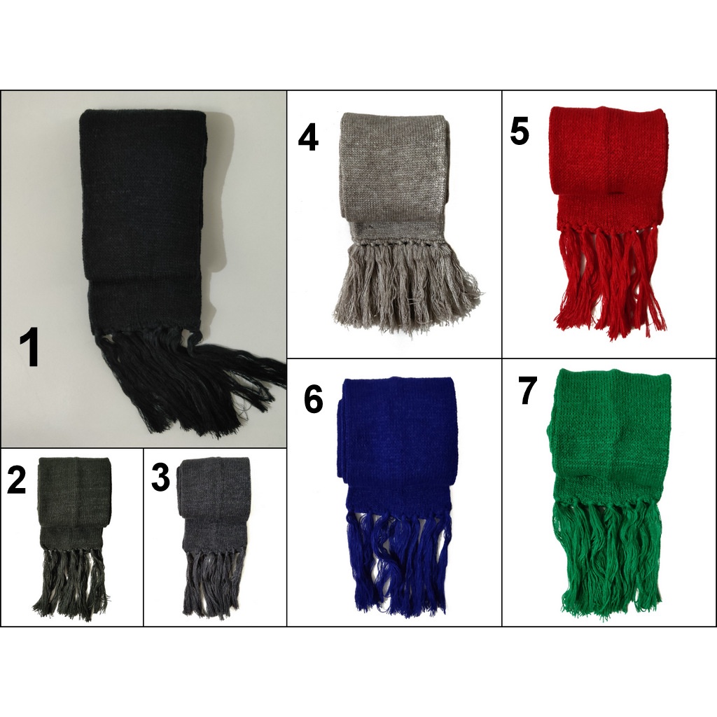 Syal rajut handmade dewasa scarf shawl SYAL-POLOS