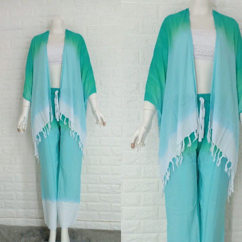 SET CARDIGAN TIE DYE GRADASI