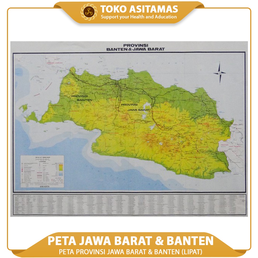 Jual Peta Provinsi Jawa Barat & Banten (Lipat) | Shopee Indonesia