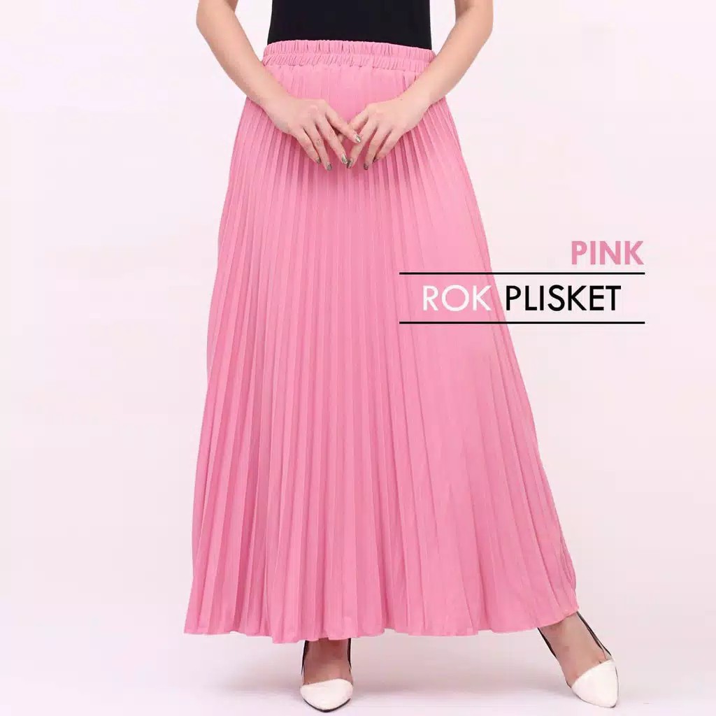 Rok plisket Premium Rample besar bahan hyget super/ Rok premium paling murah