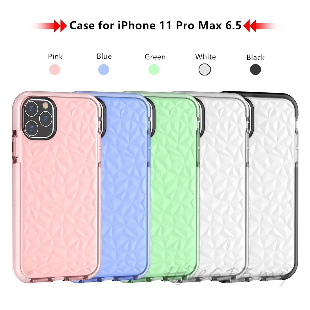 kasus iphone Case 11 Pro Max X XR XSMAX 6 7 8 6S 7Plus 8plus Diamond pattern TPU soft shell Cangkang lunak TPU