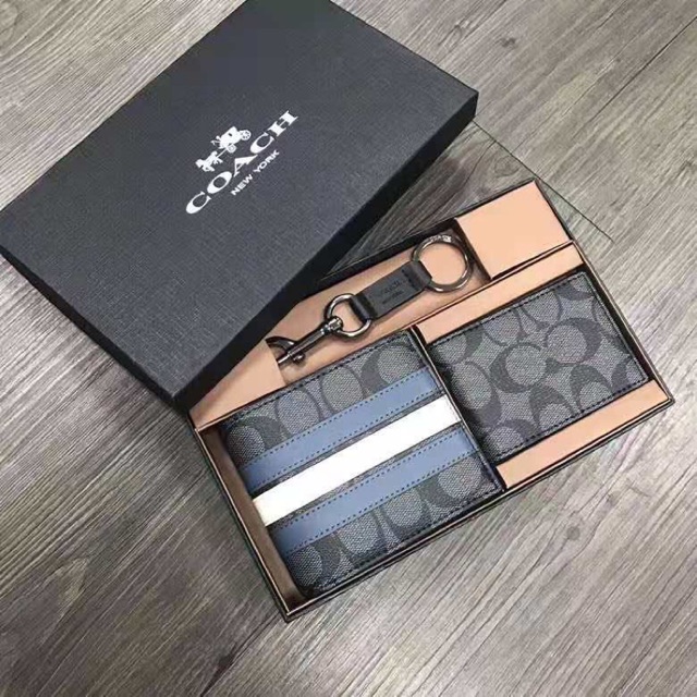 Coach 3in1 Wallet in Varsity Stripe Signature Canvas