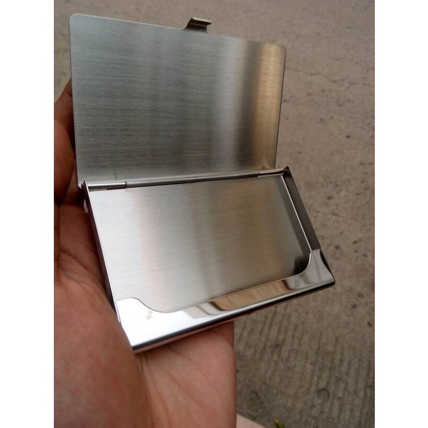 

b02hnh Dompet Box Kotak Kartu Nama Id Card Stainless Steel Mirror Promo 00Bmng
