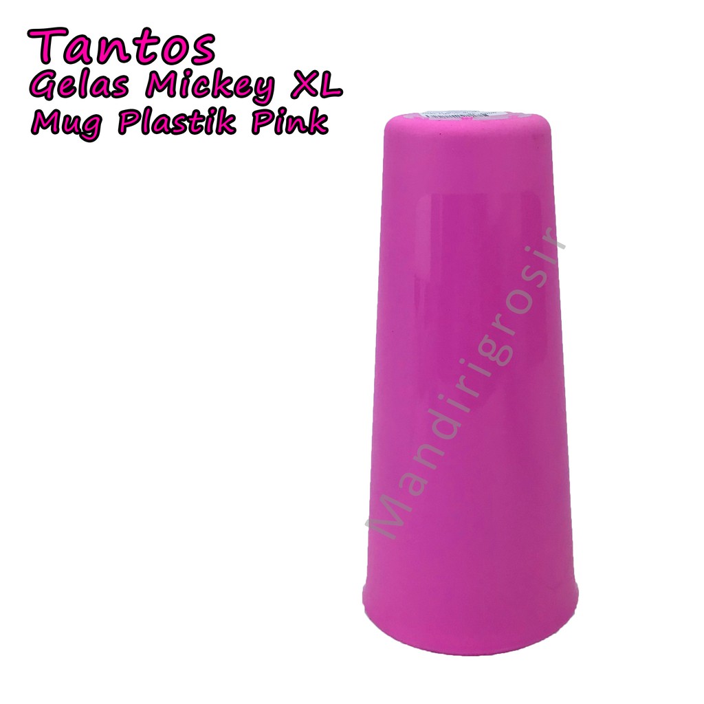 Mug plastik * Gelas Mickey L * Pink * 7203B