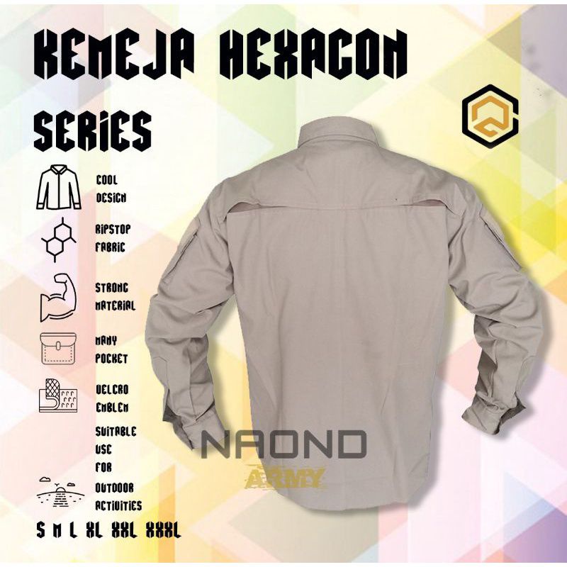 Kemeja tactical hekagon original