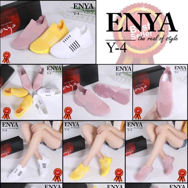 SEPATU ENYA RockPort Linea Women’s Sneakers Shoes Material Canvas Insole Rubber (Y-4)