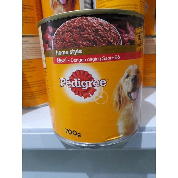 Makanan Basah Anjing Pedigree Kaleng 700g - Beef