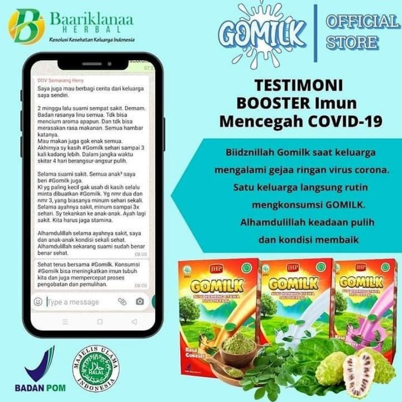 

GOMILK susu kambing etawa plus herbal