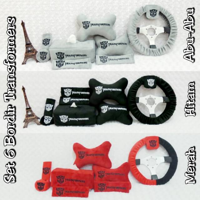 Bantal mobil set 6 transformers