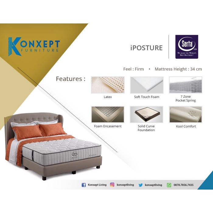 Fachriagro- Serta Iposture New-180X200 Springbed (Kasur)