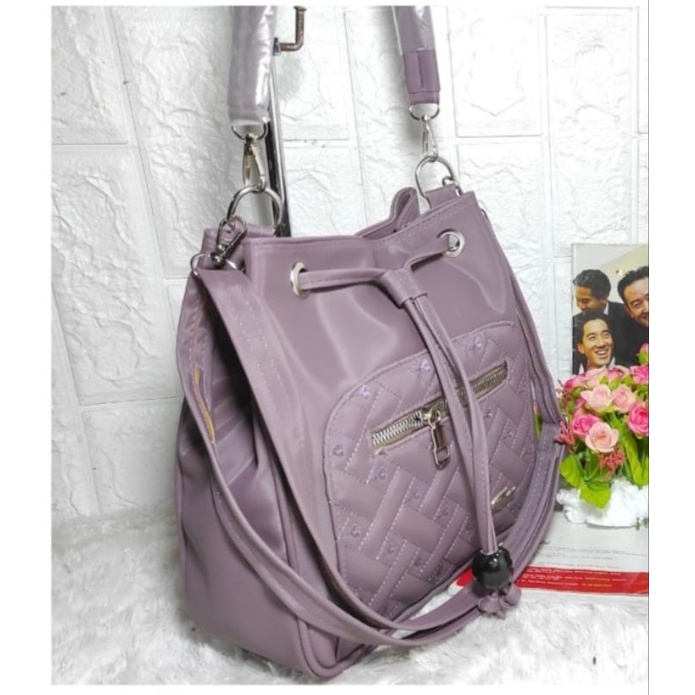 Fashion Wanita Serut Bordir Nilon Super Terlaris