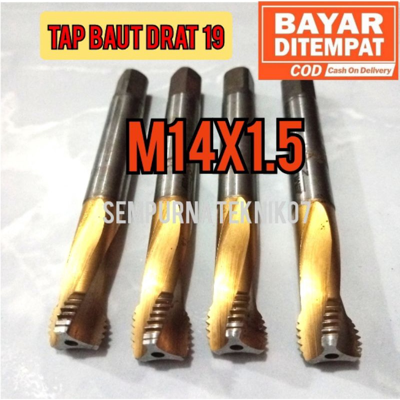 tap hand tap pembuat drat ulang m14x1.5 Sepiral tap sepiral drill tap