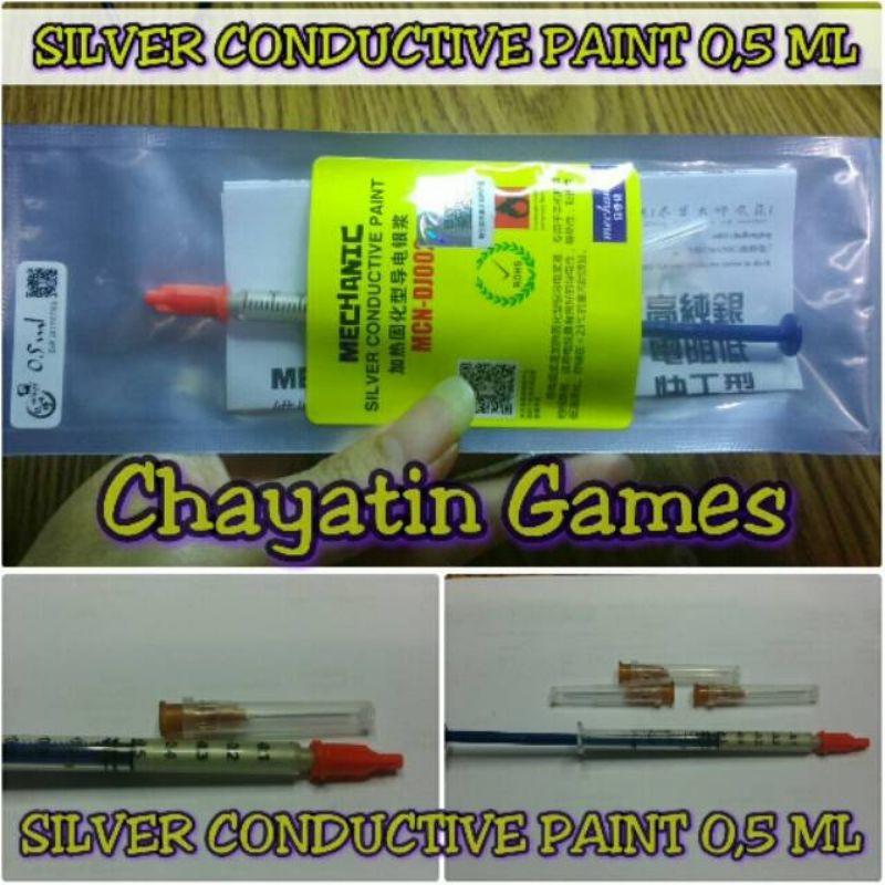 

SILVER CONDUCTIVE PAINT 0,5 ML / CAT PENYAMBUNG JALUR PCB ELETRONIK 0,5 ML