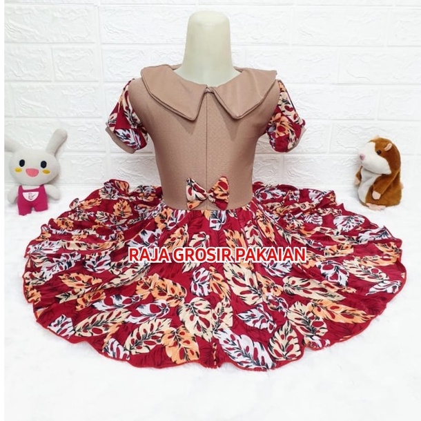 Baju Dress Kerah Anak Usia 1-7 Tahun / Dress Anak Murah Meriah Tangan Pertama