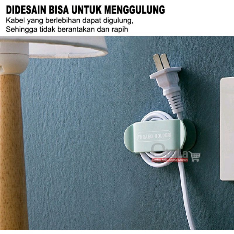 Holder organizer kabel penjepit kabel serbaguna