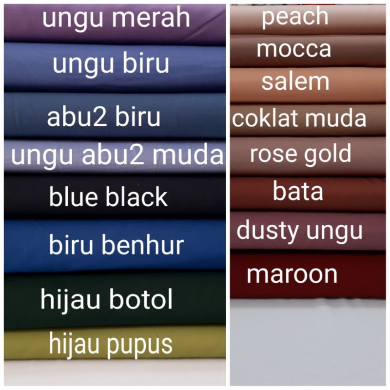 bahan furing katun asahi prima spti grade a / geser ke kanan untuk koleksi warna