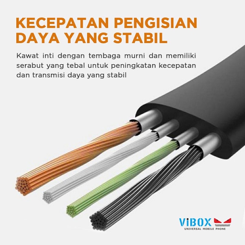 PROMO KABEL DATA VIBOX SHINE MICRO TYPE C IP7 ORIGINAL TERBUKTI KUALITAS PASTI BAGUS