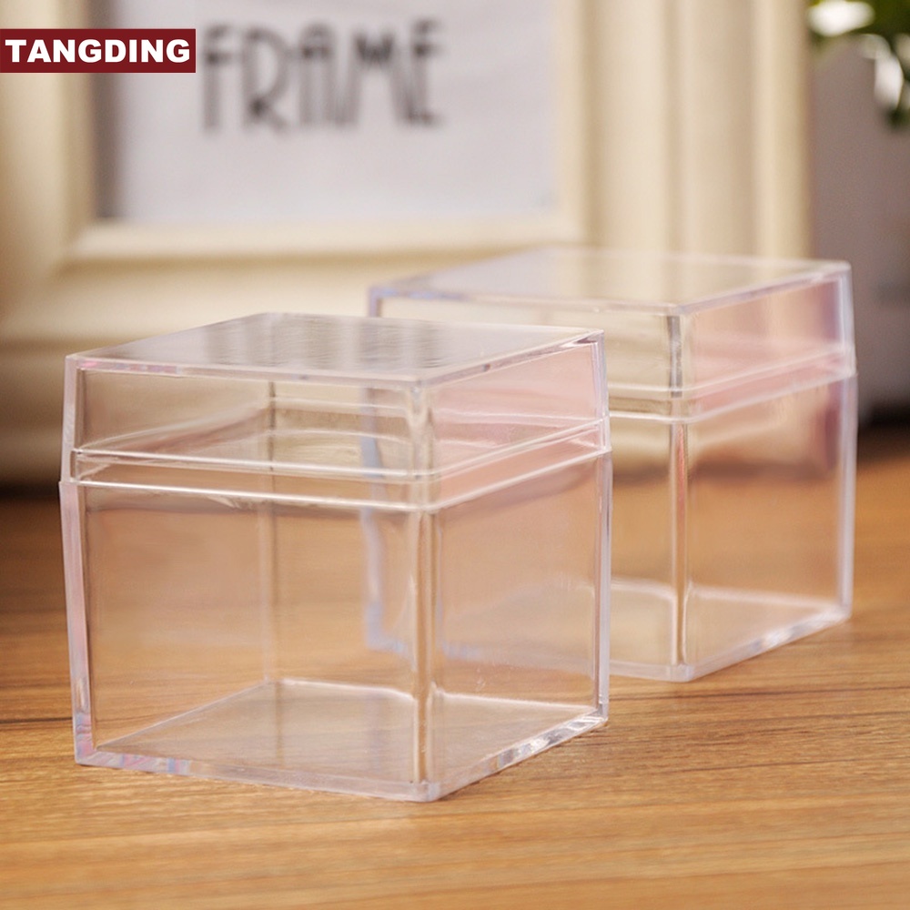2pcs/set Storage Box Jewelry Display Clear Acrylic Jewelry Display Storage Box
