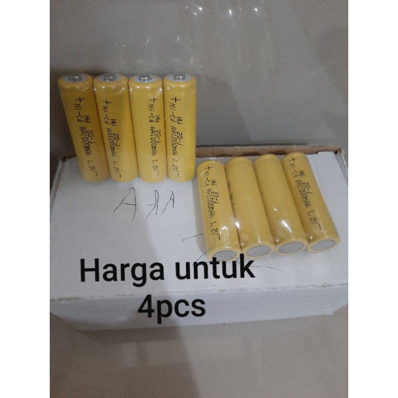 Battery Rechargeable AA 1000 MAh Baterai AA Rechargeable Batre Charge AA