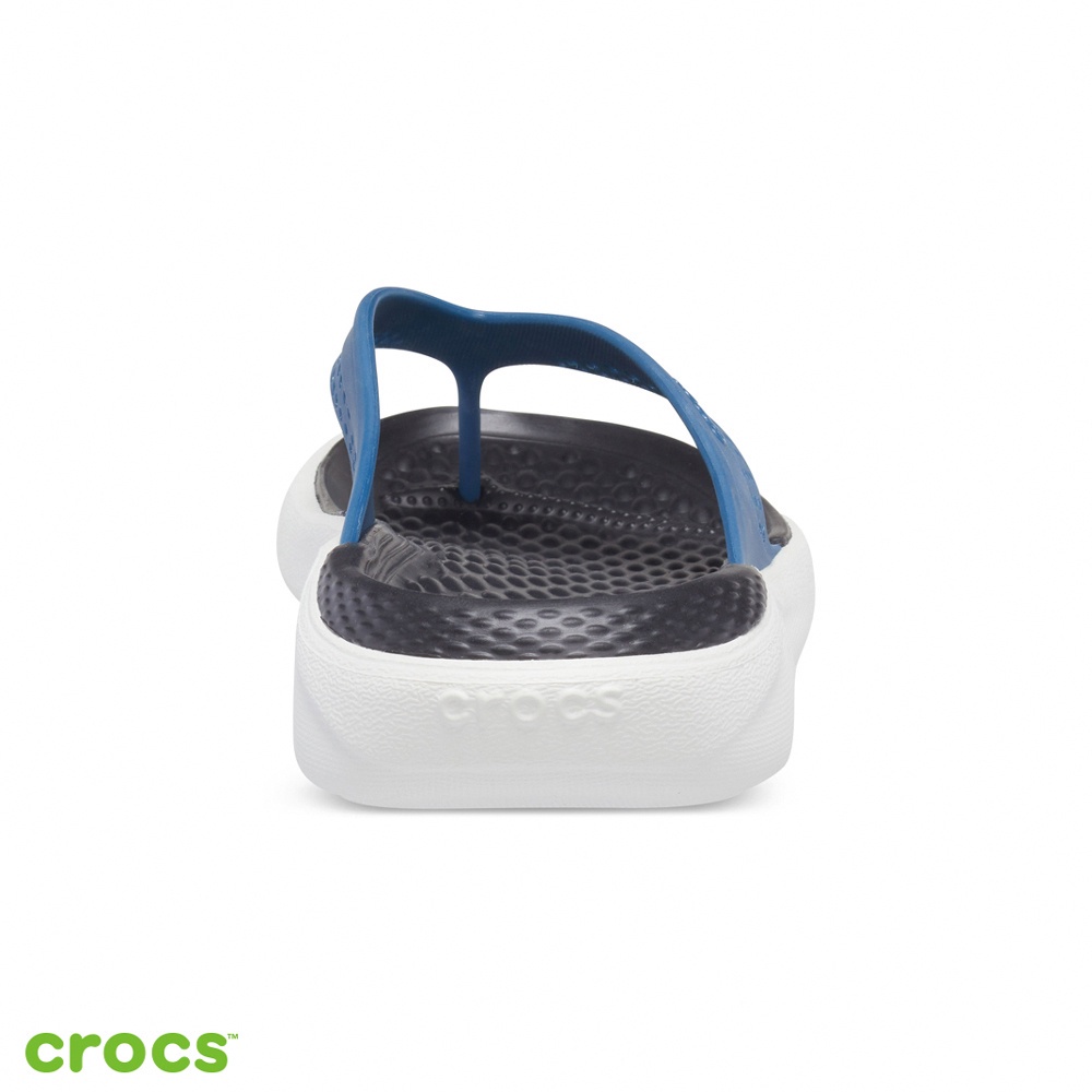 Crocs Literide Flip / Unisex Sandal / Sandal Pria dan Wanita / Sendal Anti Air - Black Blue 205182-4SB