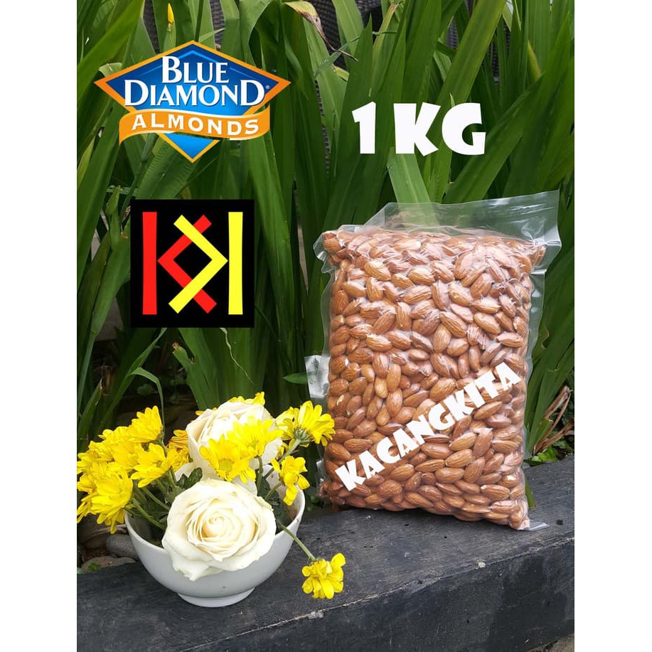 

Almond Roasted (Kacang Almond Panggang) Blue Diamond tanpa cangkang