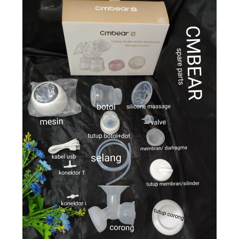 spare parts CMBEAR breast pump. suku cadang sparepart pompa asi cmbear