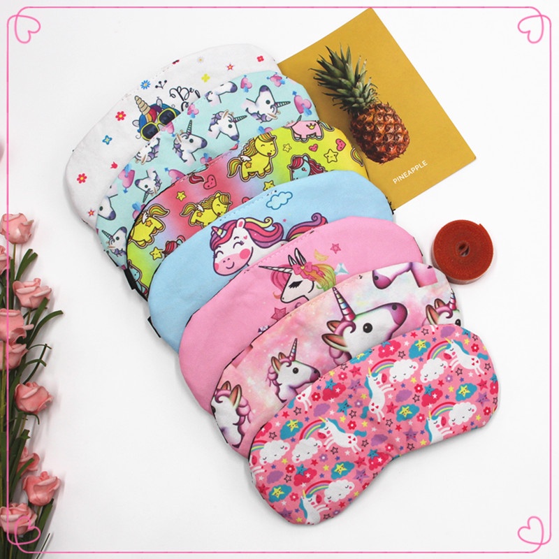 UNICORN EYE MASK Penutup Mata Tidur Dewasa Motif Lucu Kartun Unicorn Licin Cute unicorn Eye Cover / Cute Sleeping Eye unicorn