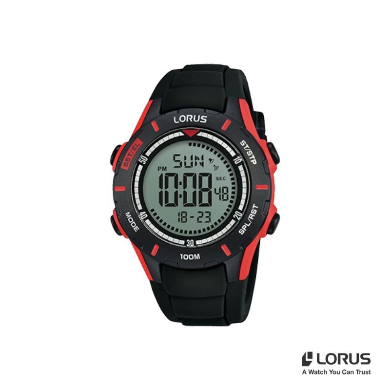 JAM TANGAN PRIA LORUS R2361MX9 ORIGINAL - HITAM MERAH
