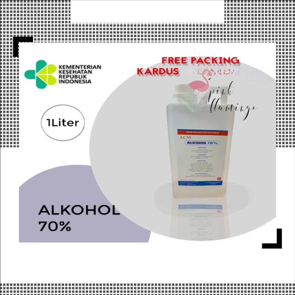(BISA BAYAR DITEMPAT ) Perbotol Alkohol 70% 1 Liter ACM / Alkohol 70% 1000 Ml