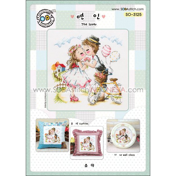 Paket DIY Craft Sulam Kristik Strimin Sodastitch SO-3125 - The Lover Korea Couple