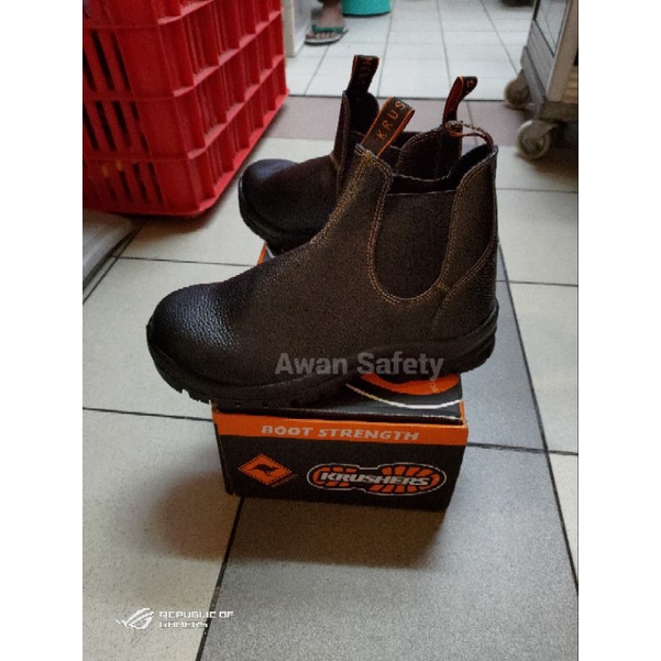 Sepatu Safety KRUSHERS NEVADA BLACK/BROWN Original