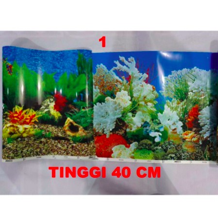 Background / Latar belakang aquarium PEMBELIAN PANJANG PER 10CM Tinggi 40 cm