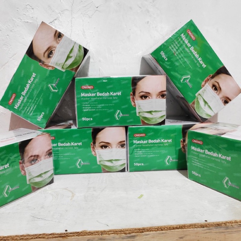 MASKER EARLOOP ONEMED MEDIS PERKARTON ISI 20 BOX