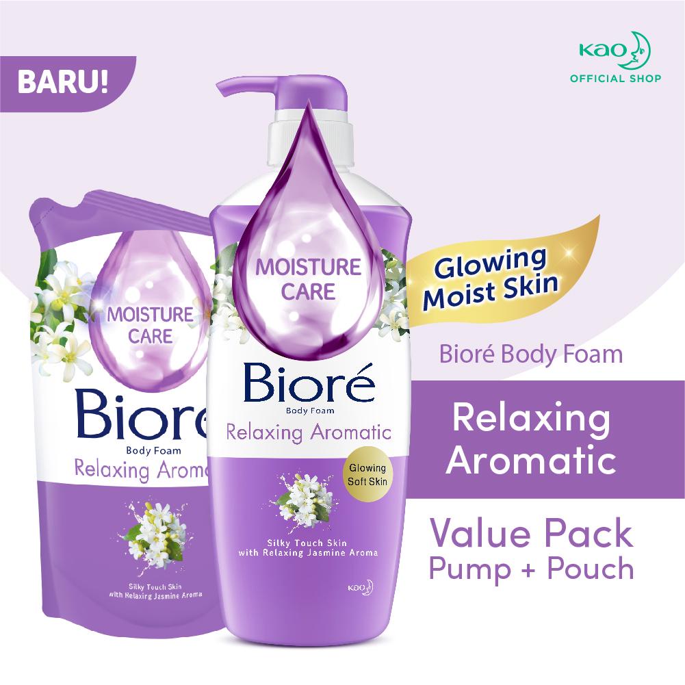 Biore Body Foam Relaxing Aromatic Sabun Mandi Refill 450 mL