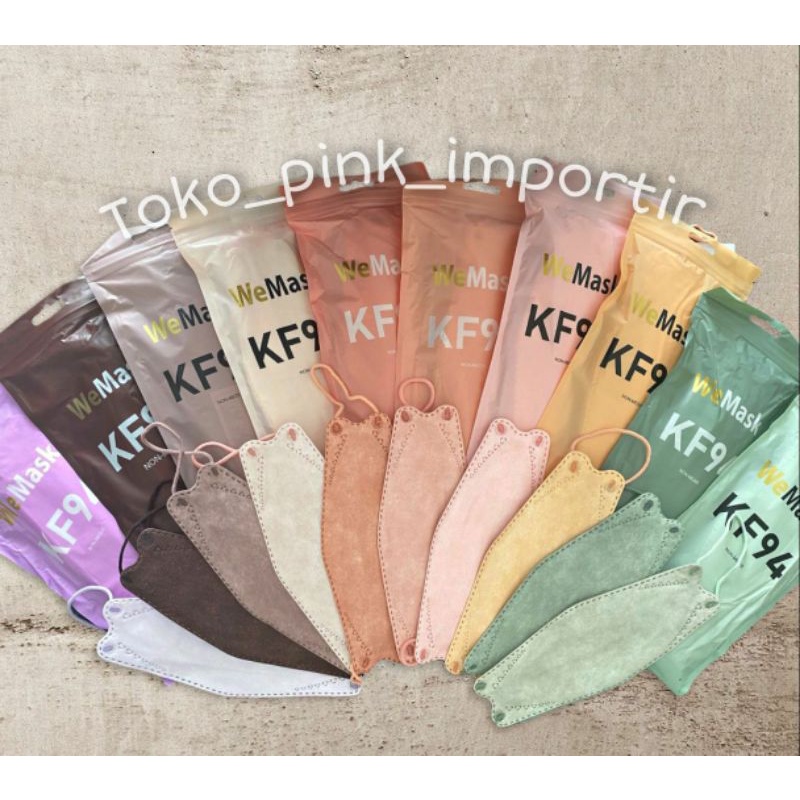 MASKER KF94 WEMASK KF94 WARNA NUDE PACK ISI 10 PCS
