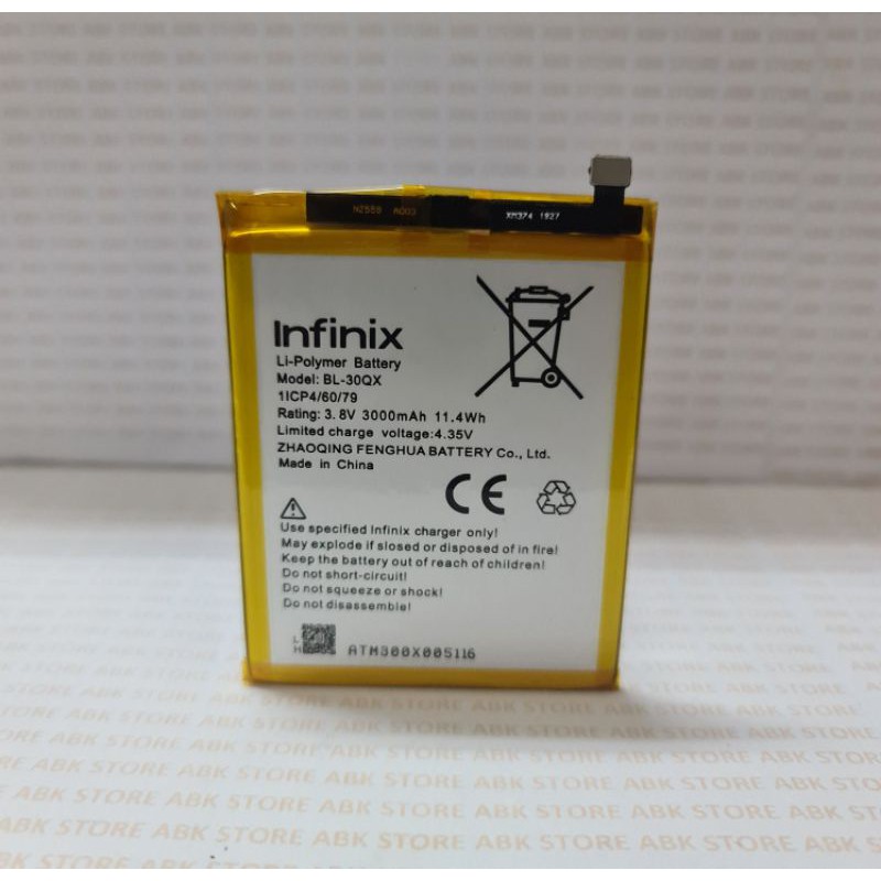 Batre Baterai Battery Infinix Hot S X521 BL-30QX Original