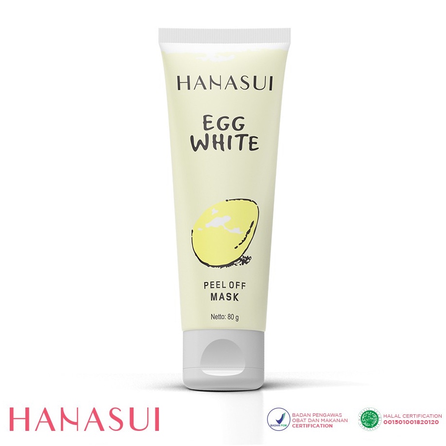 Hanasui Peel Off Mask Egg White masker telur 80 ml