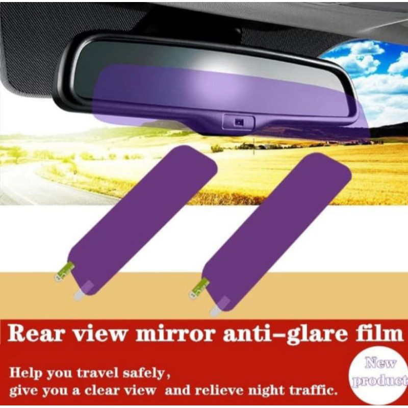 sticker anti glare rear view mirror stiker anti silau kaca spion tengah mobil