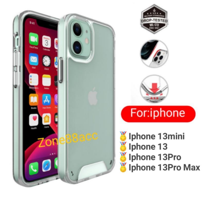 Hardcase Casing iphone 13mini 13pro 13promax 13 Mini Pro Max Clear Case Space Full Lensa Lens Kamera Bening Transparan Case Cover Elegan Pelindung belakang handphone