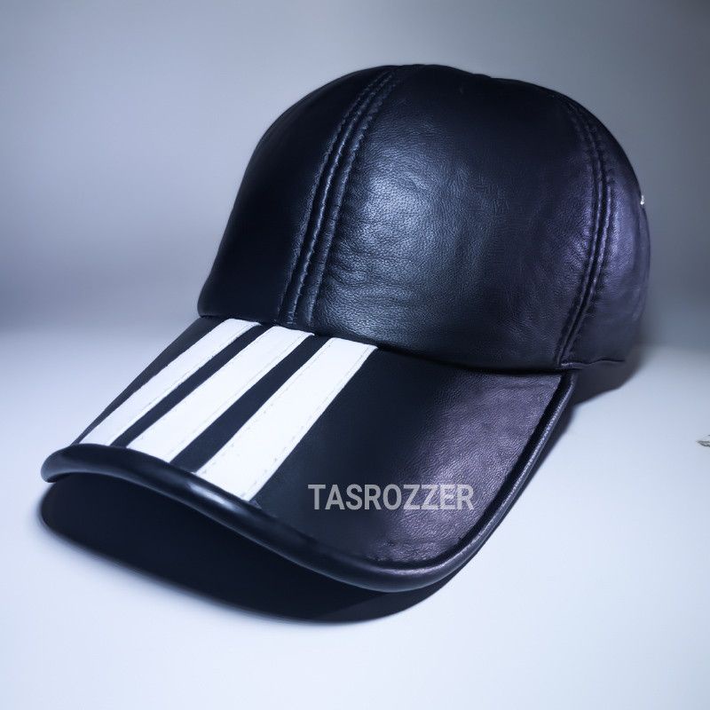 Topi pria kulit asli model merk terkenal