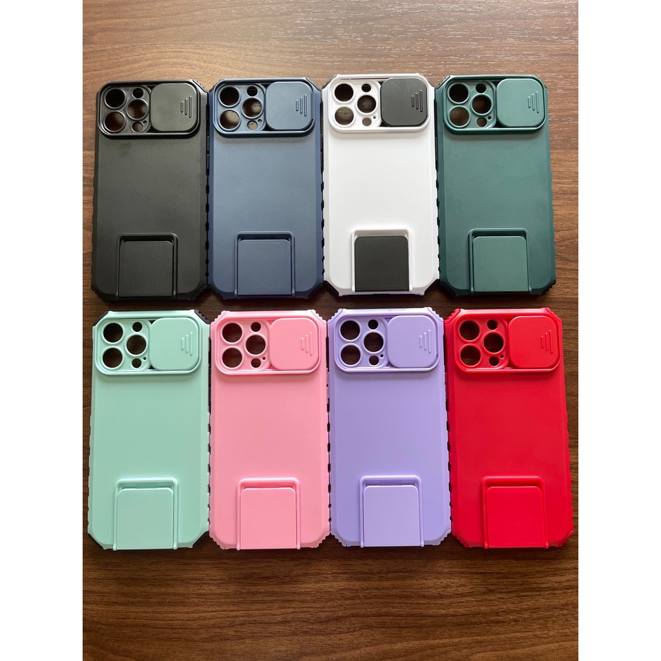 (Moza) Soft Case Plus Stand Dudukan Desain Samsung A12 M12 A20S A21S A23 A03S A22 4G A13 4G A32 4G A