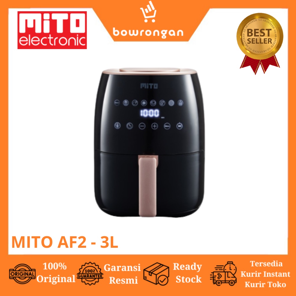 MITO Air Fryer Go Low Watt 3L Mesin Penggoreng Tanpa Minyak AF2